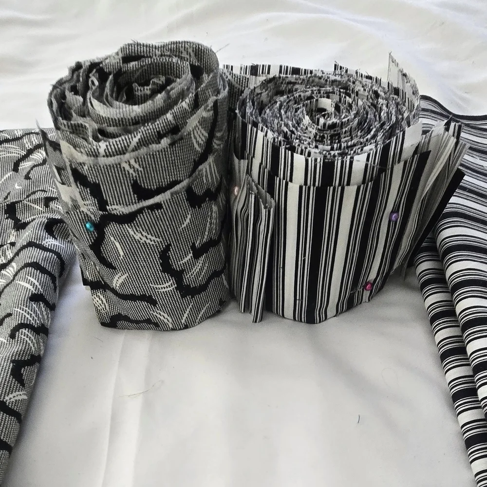 Black and White Fabric Rolls